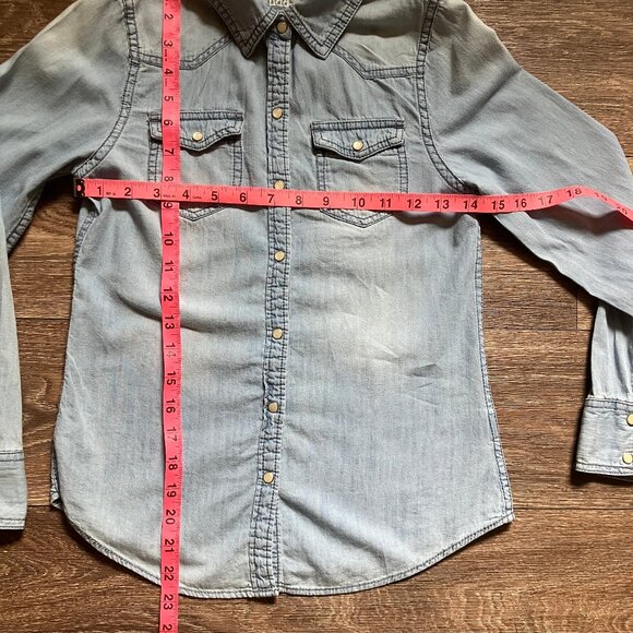 Mudd Girls M(10/12) Chambraly Long Sleeve Snap Shirt SUPER SOFT - Picture 10 of 14